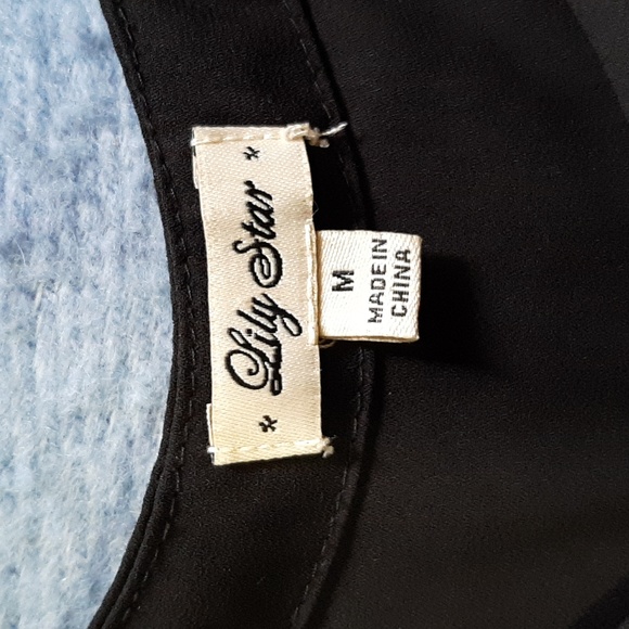 Lily Star black blouse. Size medium. - Picture 3 of 3